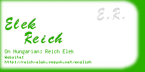 elek reich business card